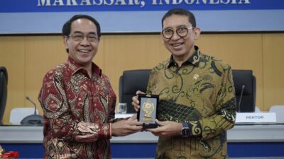 Hadiri Kuliah Umum Unhas, Menteri Kebudayaan Ajak Rektor Jadikan Leang-leang Sebagai Icon Unhas