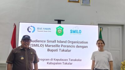 Dukung Kemajuan Kepulauan Tanakeke, Bupati Takalar Terima Kunjungan SMILO dari Prancis bersama Mitranya Yayasan Hutan Biru 