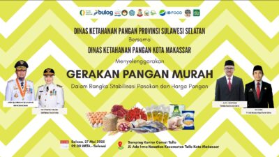 Besok, Gerakan Pangan Murah Hadir di Tallo, Pemprov Sulsel Jaga Daya Beli Masyarakat