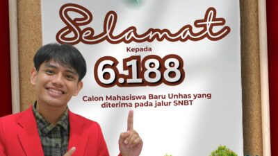 6.188 Calon Mahasiswa Unhas Lulus Melalui Jalur UTBK SNBT 2025, Berikut Tahapan Selanjutnya