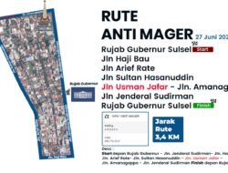 Besok Ada Penutupan Jalan, Ini Rute yang Perlu Dihindari Selama Sulsel Anti Mager