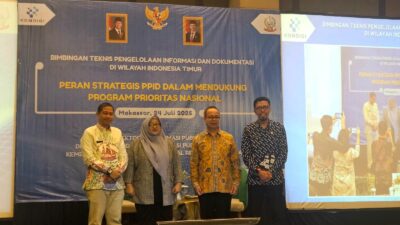 Dukung Keterbukaan Informasi Publik, Diskominfo SP Sulsel Apresiasi Bimtek Komdigi RI