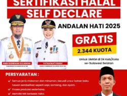 2.344 Kuota Dibuka! UMKM Sulsel Difasilitasi Sertifikasi Halal Gratis oleh Pemprov