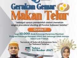 10.000 Anak Sulsel akan Makan Telur Bareng Gubernur dan Wagub