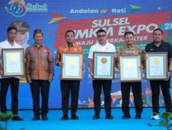Gubernur Dan Wagub Sulsel Raih Penghargaan Leprid atas Kesuksesan Kegiatan Sulsel UMKM Expo 2025 