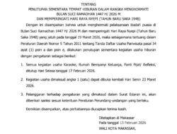 Edaran Wali Kota, Pemkot Makassar Tutup Sementara Karaoke, Refleksi dan Panti Pijat Mulai 17 Februari 2026
