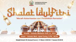 Ustadz Mufassir Arif Jadi Khatib Shalat Idul Fitri di Masjid Kubah 99 Makassar