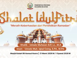 Ustadz Mufassir Arif Jadi Khatib Shalat Idul Fitri di Masjid Kubah 99 Makassar