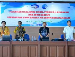 Tingkatkan Tata Kelola, Perumda Air Minum Makassar Gelar Pelatihan Risiko dan Audit