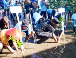 Gubernur Sulsel Andi Sudirman Ajak Pelajar dan Masyarakat Selayar Hijaukan Pesisir Lewat Penanaman Mangrove