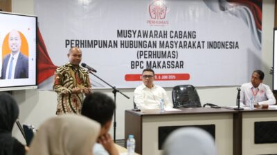 Buka Muscab Perhumas Makassar, Kadiskominfo Ajak Kolaborasi Lawan Hoaks dan Perkuat Komunikasi Publik