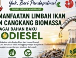 Kaji Limbah Ikan dan Cangkang Biomassa Sebagai Bahan Baku Biodiesel, Brida Makassar Berharap Memberikan Mamfaat Ekonomi Bagi Masyarakat