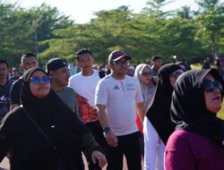 Joging Bersama Warga, Wakil Bupati Gowa: Ayo Kita Biasakan Berolahraga