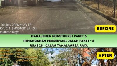 Jalan Tamalanrea Raya Mulai Diaspal Lewat Program MYP Pemprov Sulsel