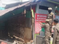 Setelah 20 Tahun Menempati Fasum, 10 Lapak di Gunung Lompo Battang Dibongkar Mandiri