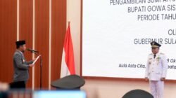 Darmawangsyah Muin Dilantik sebagai Bupati Gowa, Gubernur Sulsel Tekankan Pelayanan dan Percepatan Pembangunan